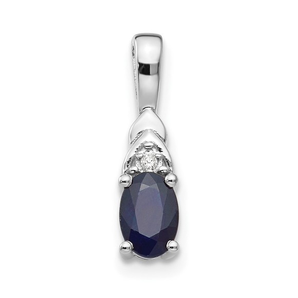14k White Gold Sapphire and Diamond Pendant,All Products : American Fashion Style Bags On Sale